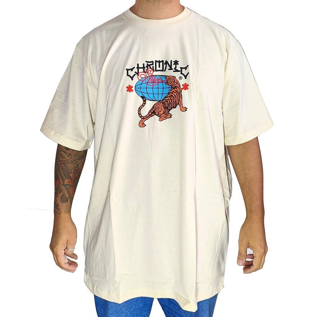 Camiseta Chronic Big Oriental Tattoo Bege 4215
