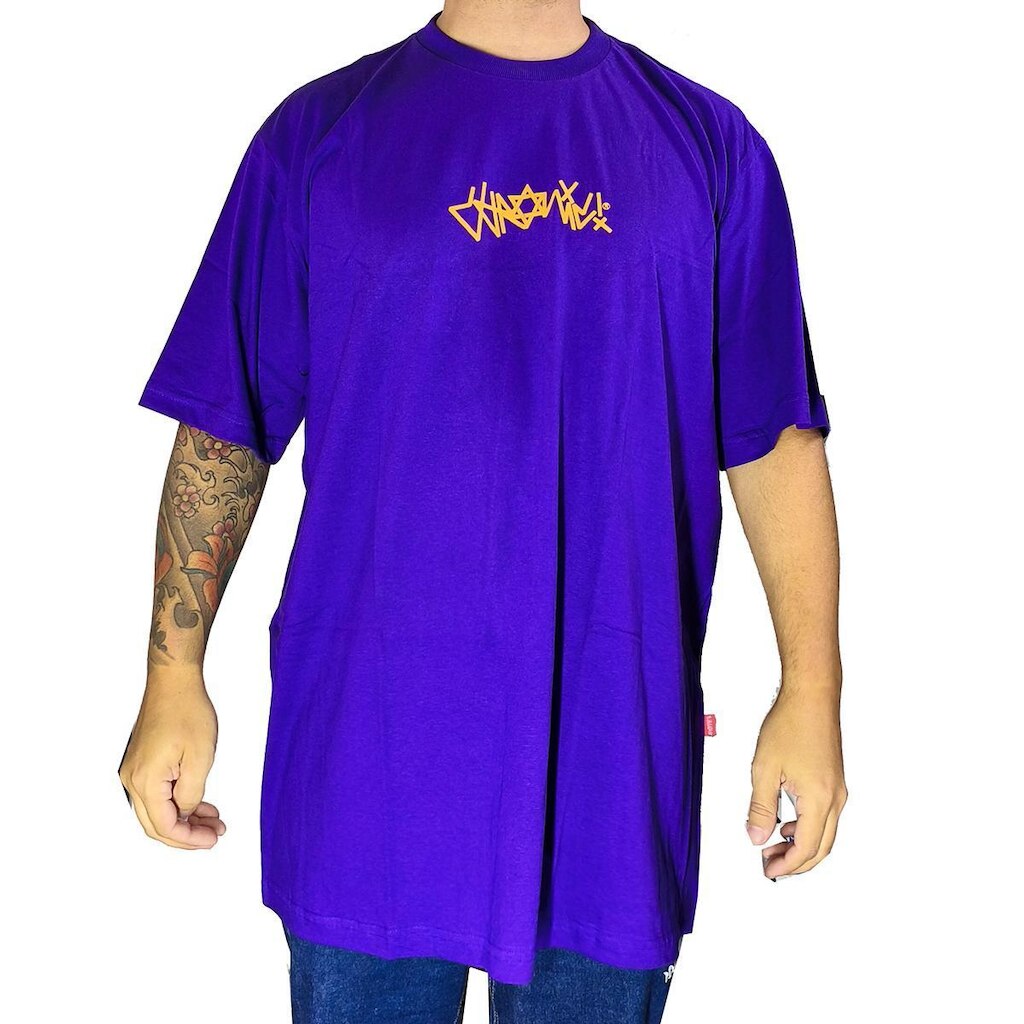 Camiseta Chronic Big Plus Size Bob Marley Roxo 4254