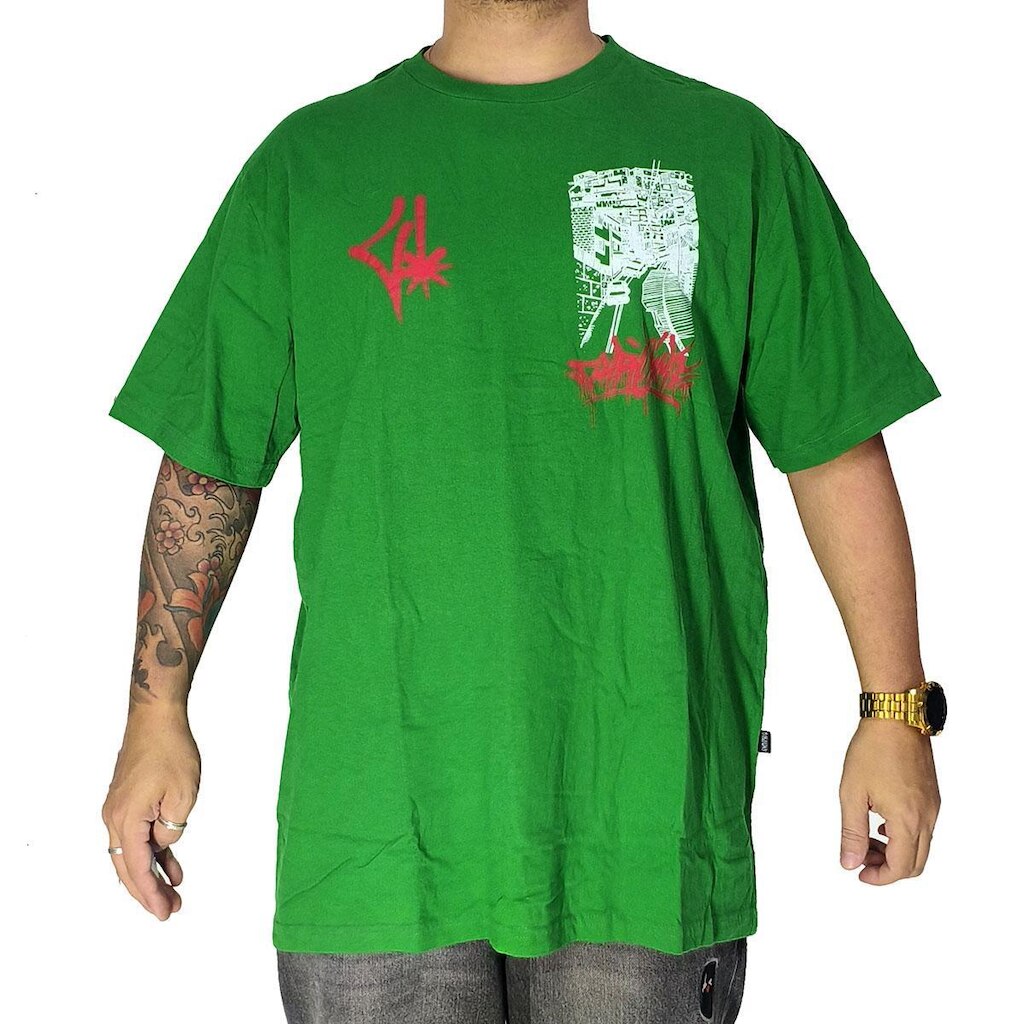 Camiseta Chronic Big Quebradas Oversize Verde 3776