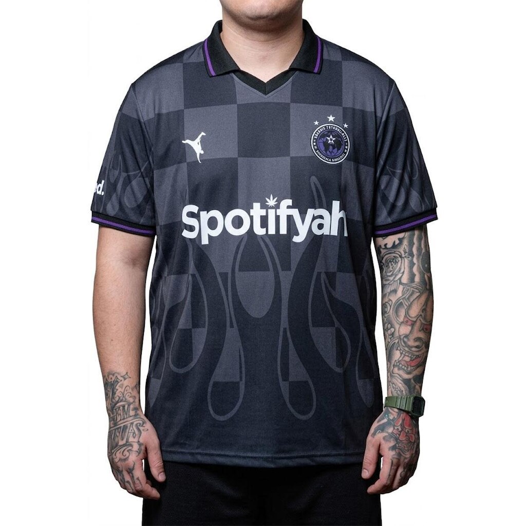 Camiseta Chronic Big Time Quadriculado Spotifyah Cinza 043