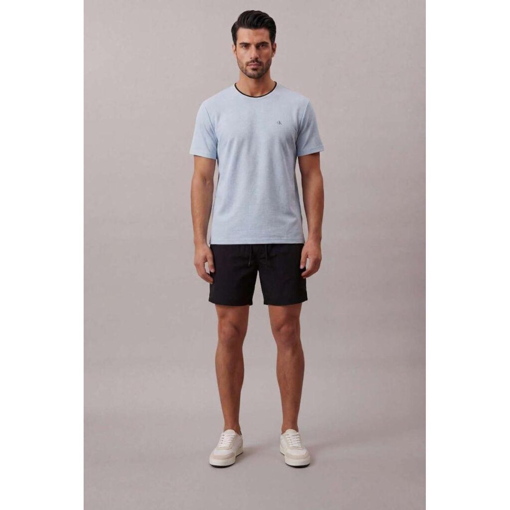 Camiseta Ck Mc Micro Wafle - Azul Claro