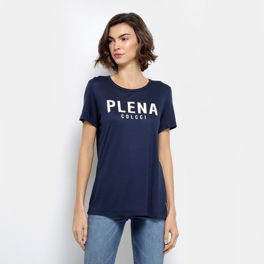 Camiseta Colcci Estampada Feminina - Azul