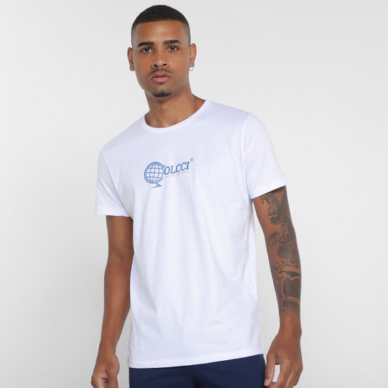 Camiseta Colcci Estampada Masculina - Branco Menor preço em Camiseta Colcci Estampada Masculina - Branco