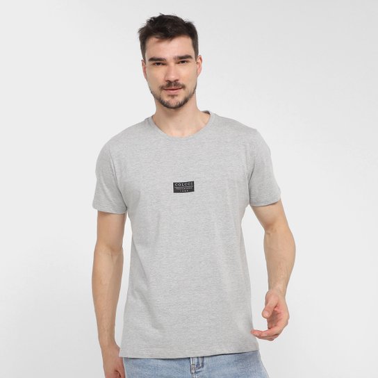 Camiseta Colcci Estampada Masculina - Mescla Menor preço em Camiseta Colcci Estampada Masculina - Mescla