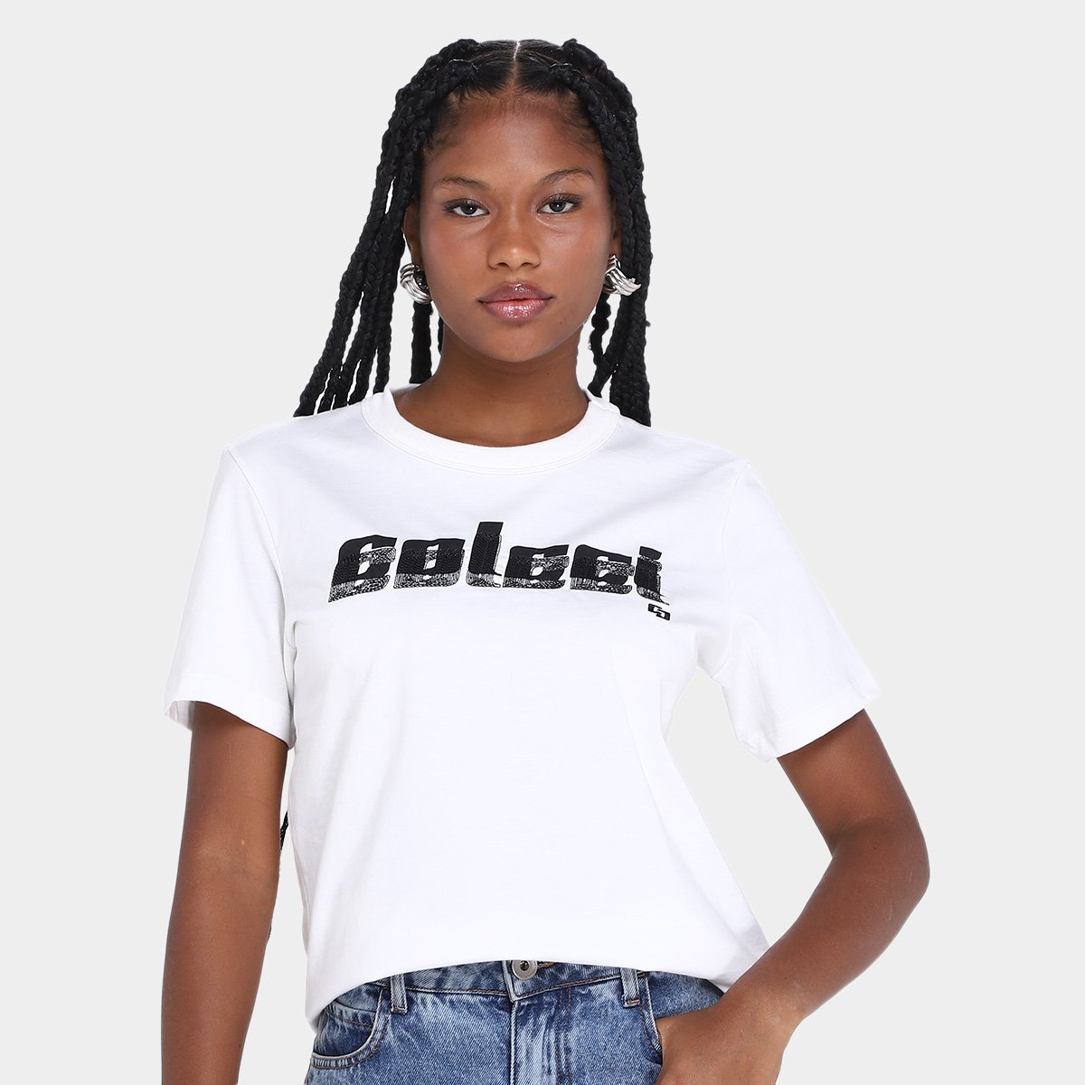 Camiseta Colcci Feminina Off White Netshoes - Main Image