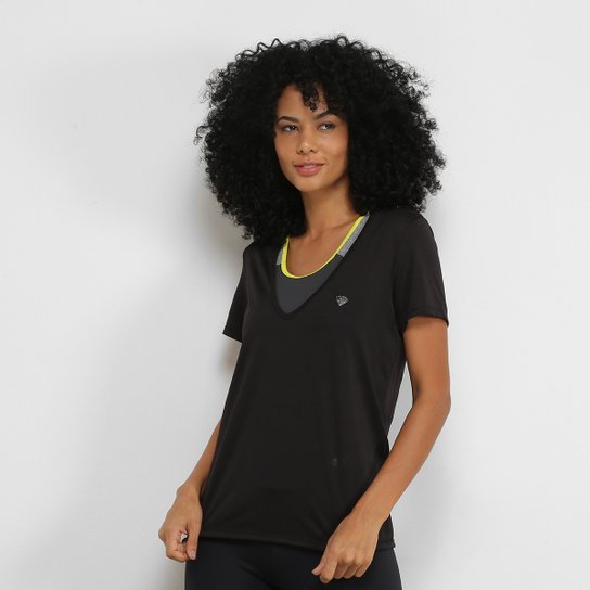Camiseta Colcci Fitness Basic Feminina - Preto