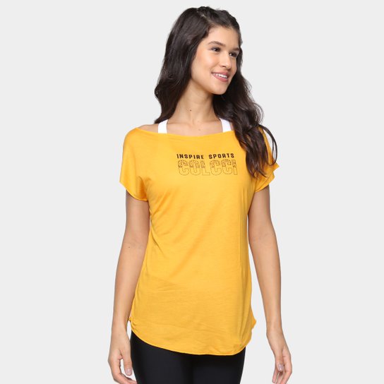 Camiseta Colcci Inspired Sports Feminina - Amarelo Menor preço em Camiseta Colcci Inspired Sports Feminina - Amarelo