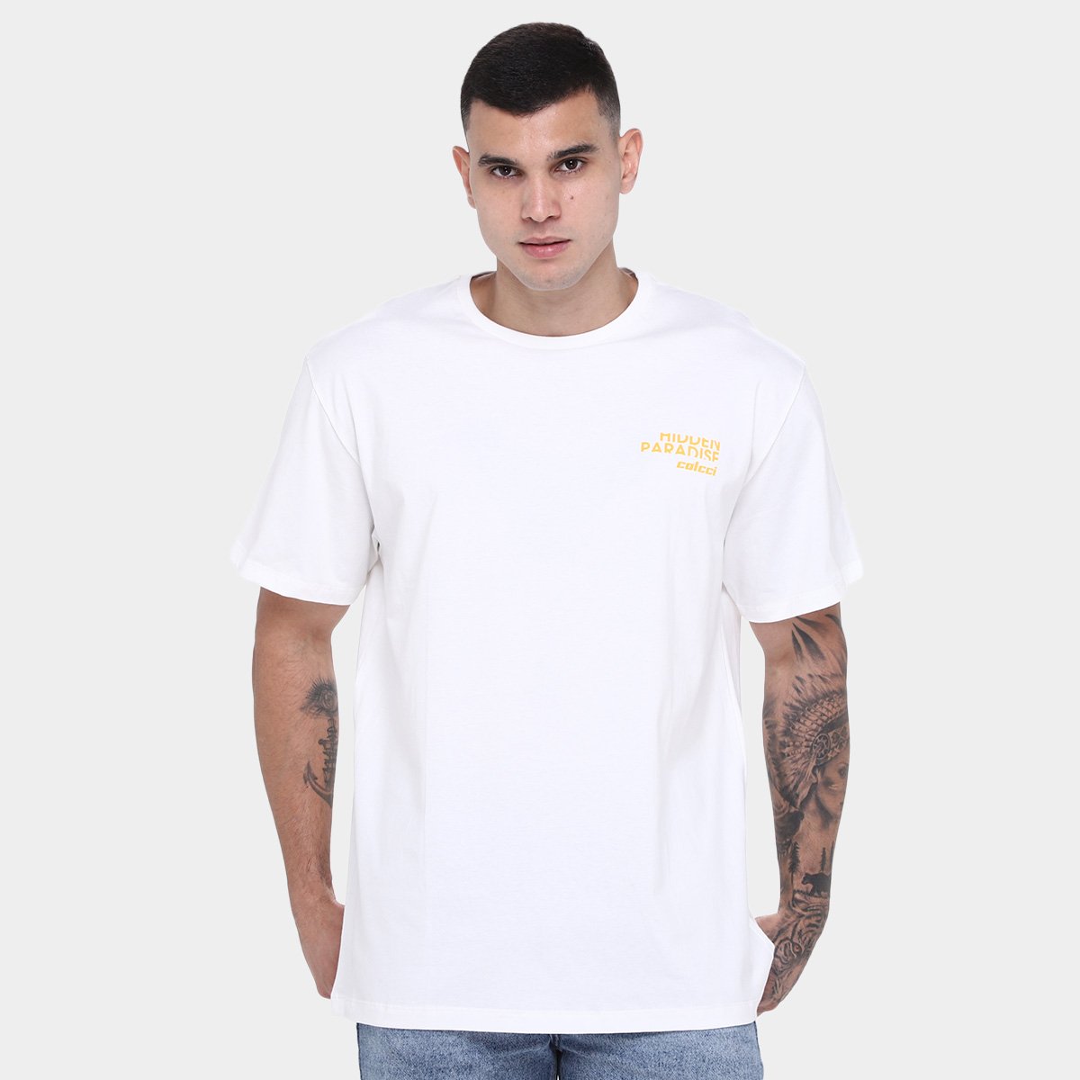 Camiseta Colcci Paradise Masculina Menor preço em Camiseta Colcci Paradise Masculina