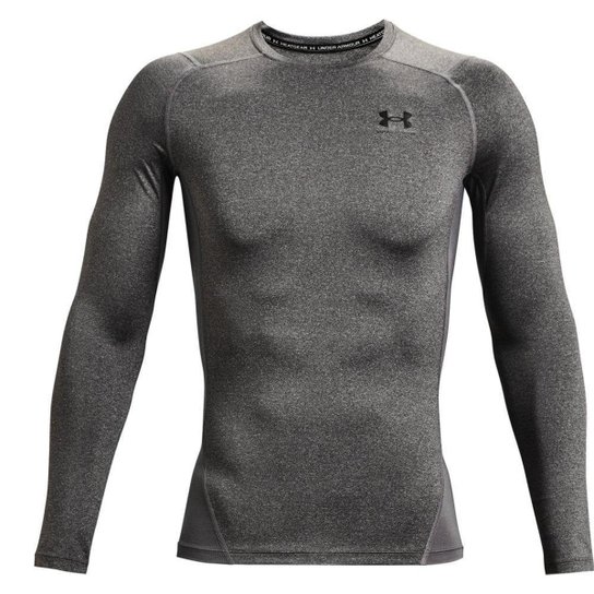 Camiseta Compressão de Treino Masculina Under Armour HG Comp LS - Chumbo+Preto Menor preço em Camiseta Compressão de Treino Masculina Under Armour HG Comp LS - Chumbo+Preto