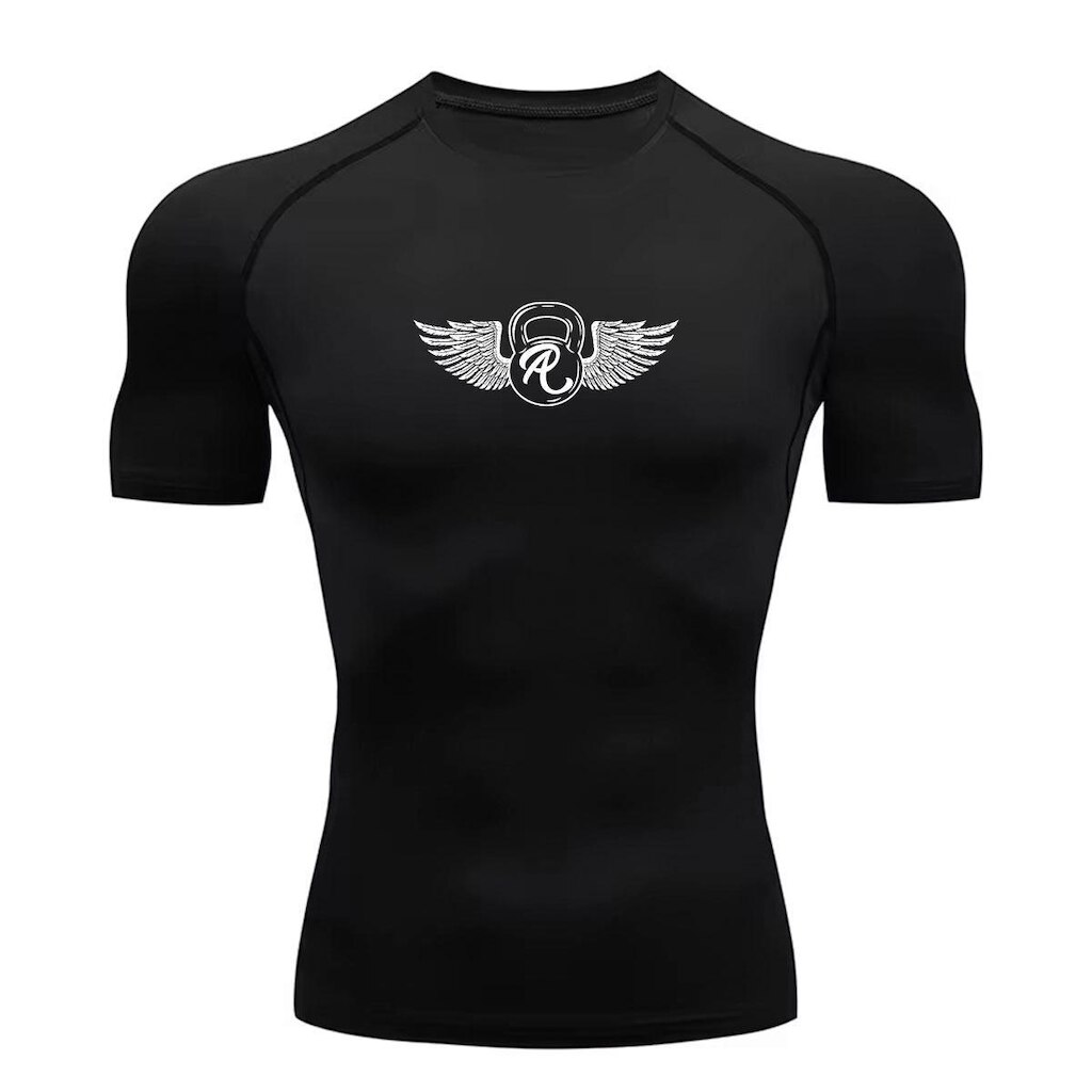 Camiseta Compressão Treino Abstract Peso Com Asas