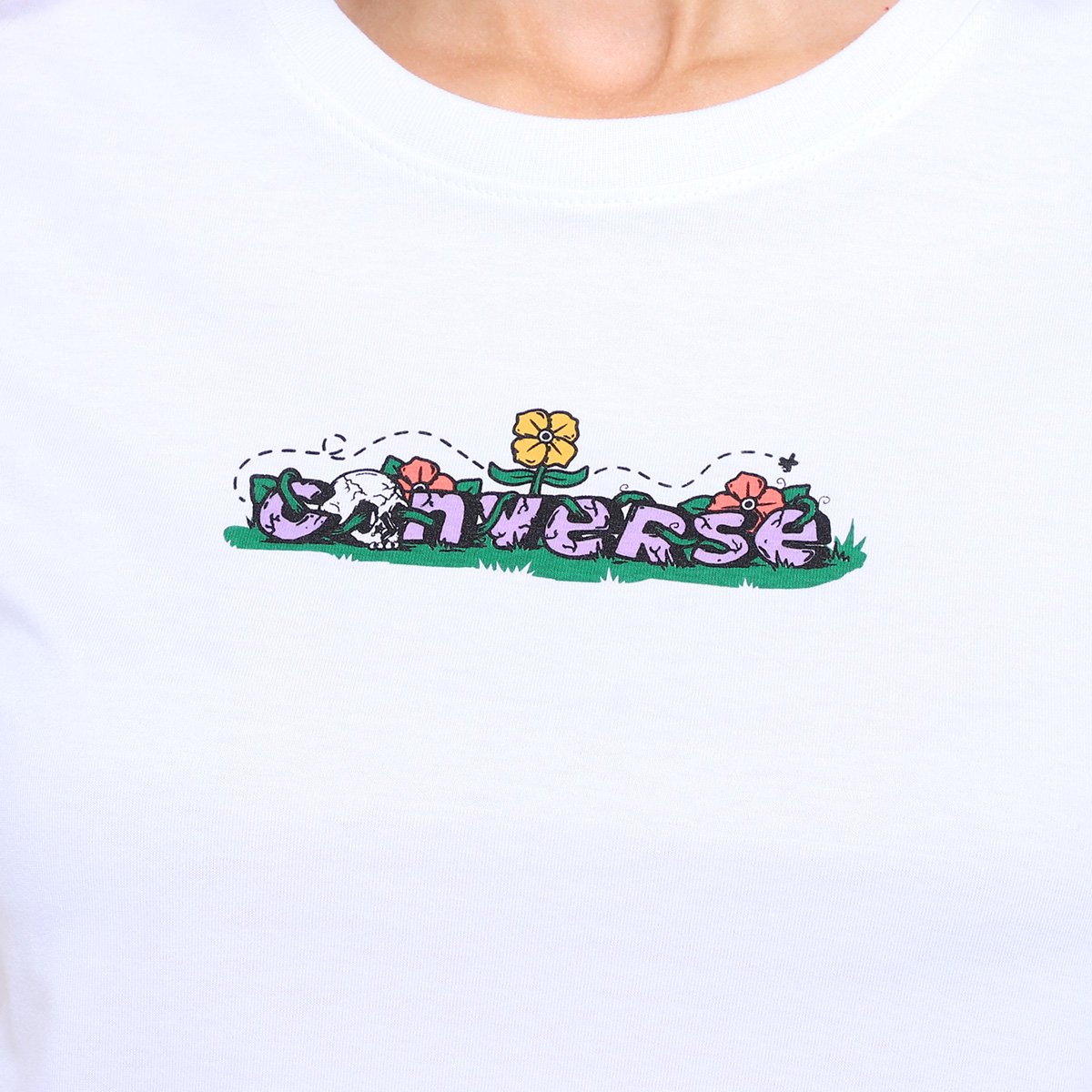 Camiseta Converse Cropped Grap Sta Fit Feminina - 2