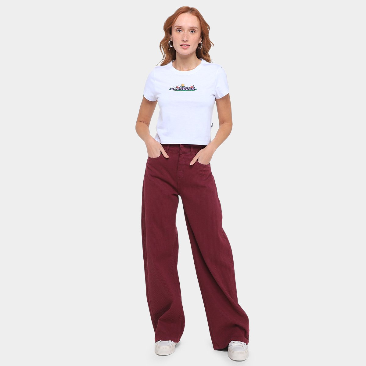 Camiseta Converse Cropped Grap Sta Fit Feminina - 3