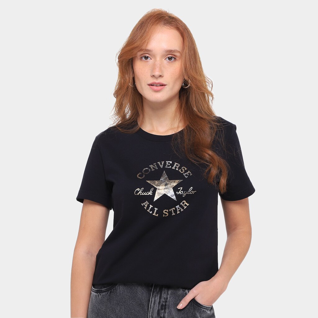 Camiseta Converse Patch Log Fit Feminina