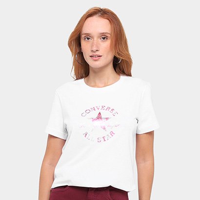 Camiseta Converse Patch Log Fit Feminina - Feminino
