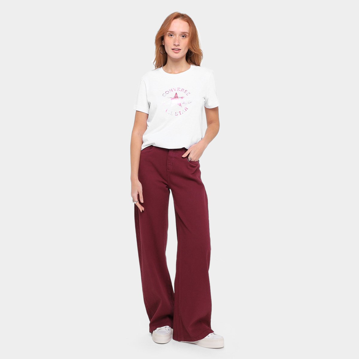 Camiseta Converse Patch Log Fit Feminina - 3