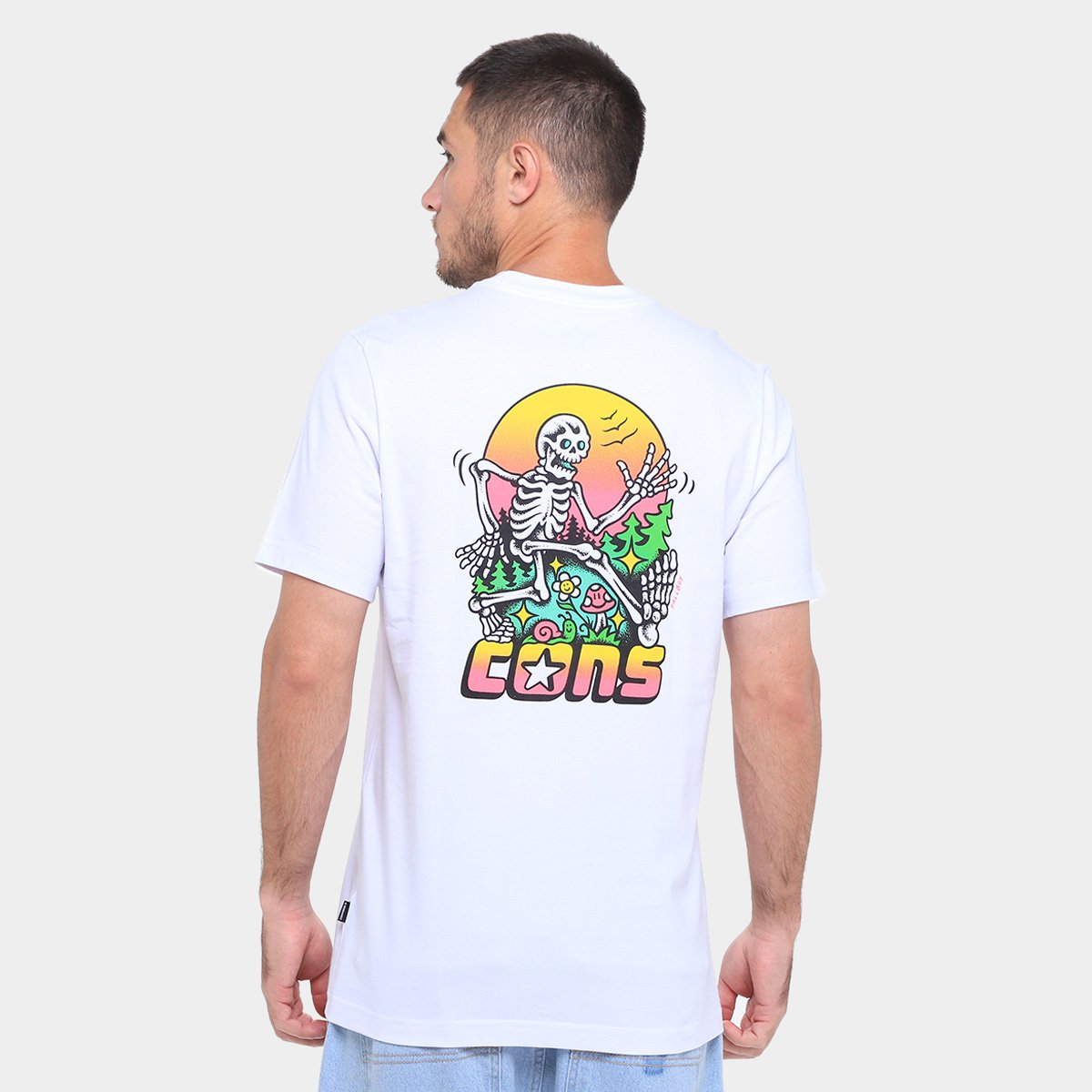Camiseta Converse Skeleton Sunris Tee Masculina - 1