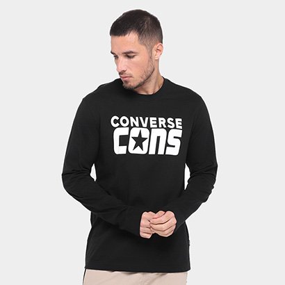 Camiseta Converse Standard Fit Manga Longa Masculina - Masculino