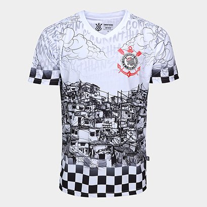 Camiseta Corinthians Esportiva Quebrada Masculina - Masculino