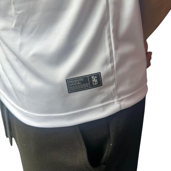 Camiseta Corinthians Fitness Raglan 80562 Branca/Preta