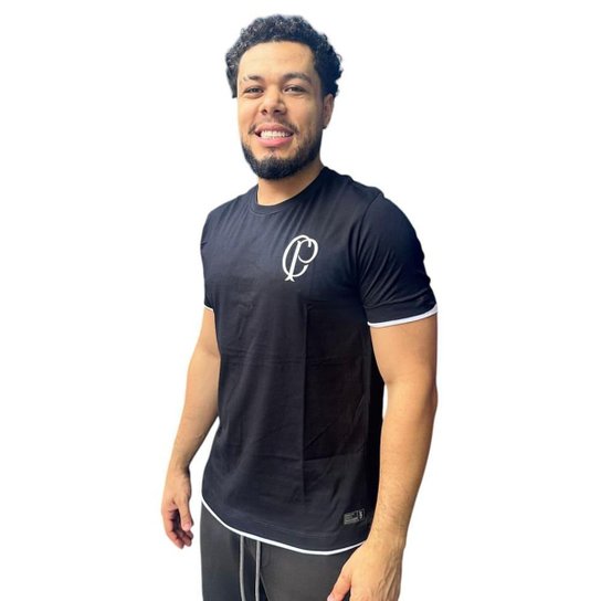 Camiseta Corinthians Logo CP 80548 Preta