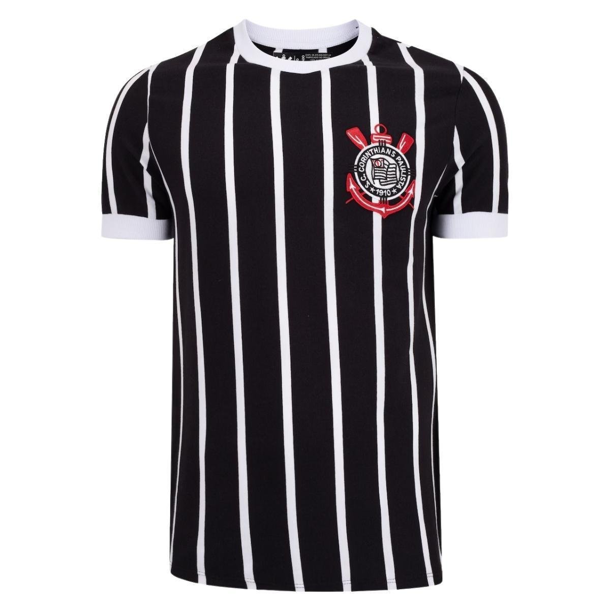 Camiseta Corinthians Masculina Listrada Democracia Licenciada