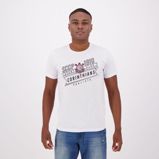 Camiseta Corinthians Masculina - Branco