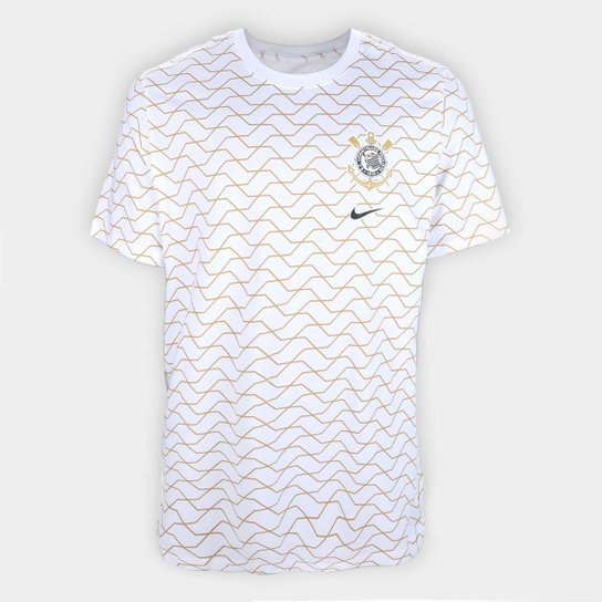 Camiseta Corinthians Nike Ignite Masculina - Branco Menor preço em Camiseta Corinthians Nike Ignite Masculina - Branco