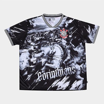 Camiseta Corinthians Plus Size Quebrada Masculina - Masculino
