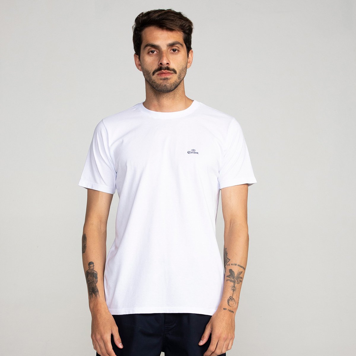 Camiseta Corona This Is Living Masculina - Branco | Netshoes