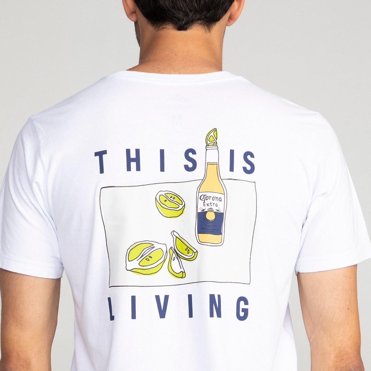 Camiseta Corona This Is Living Masculina - Branco | Netshoes