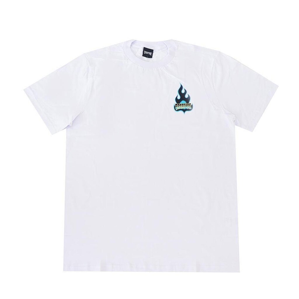 Camiseta Creature Logo Flames SS - Branco