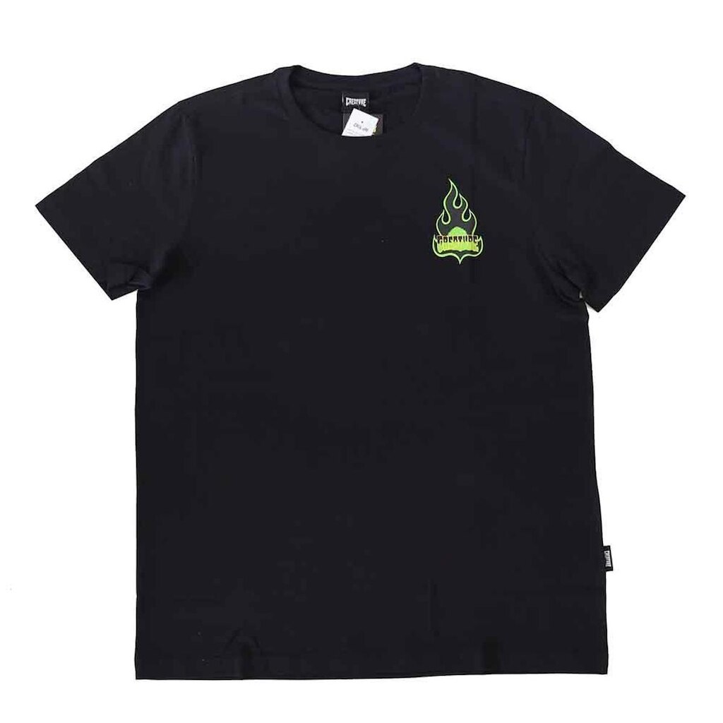 Camiseta Creature Logo Flames SS - Preto
