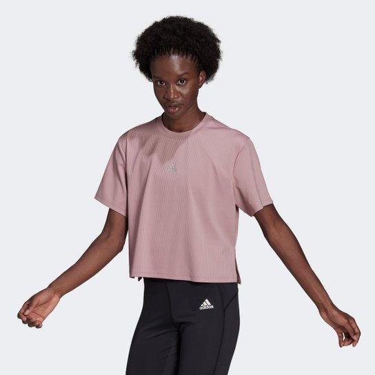 Camiseta Cropped Adidas Uforu Feminina - Vinho Menor preço em Camiseta Cropped Adidas Uforu Feminina - Vinho
