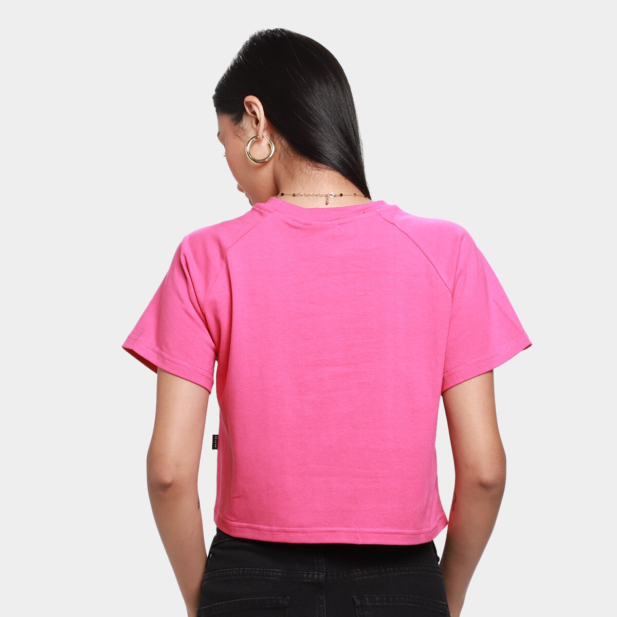 Camiseta Cropped Baw Clothing Raglan Italic Feminina - 1