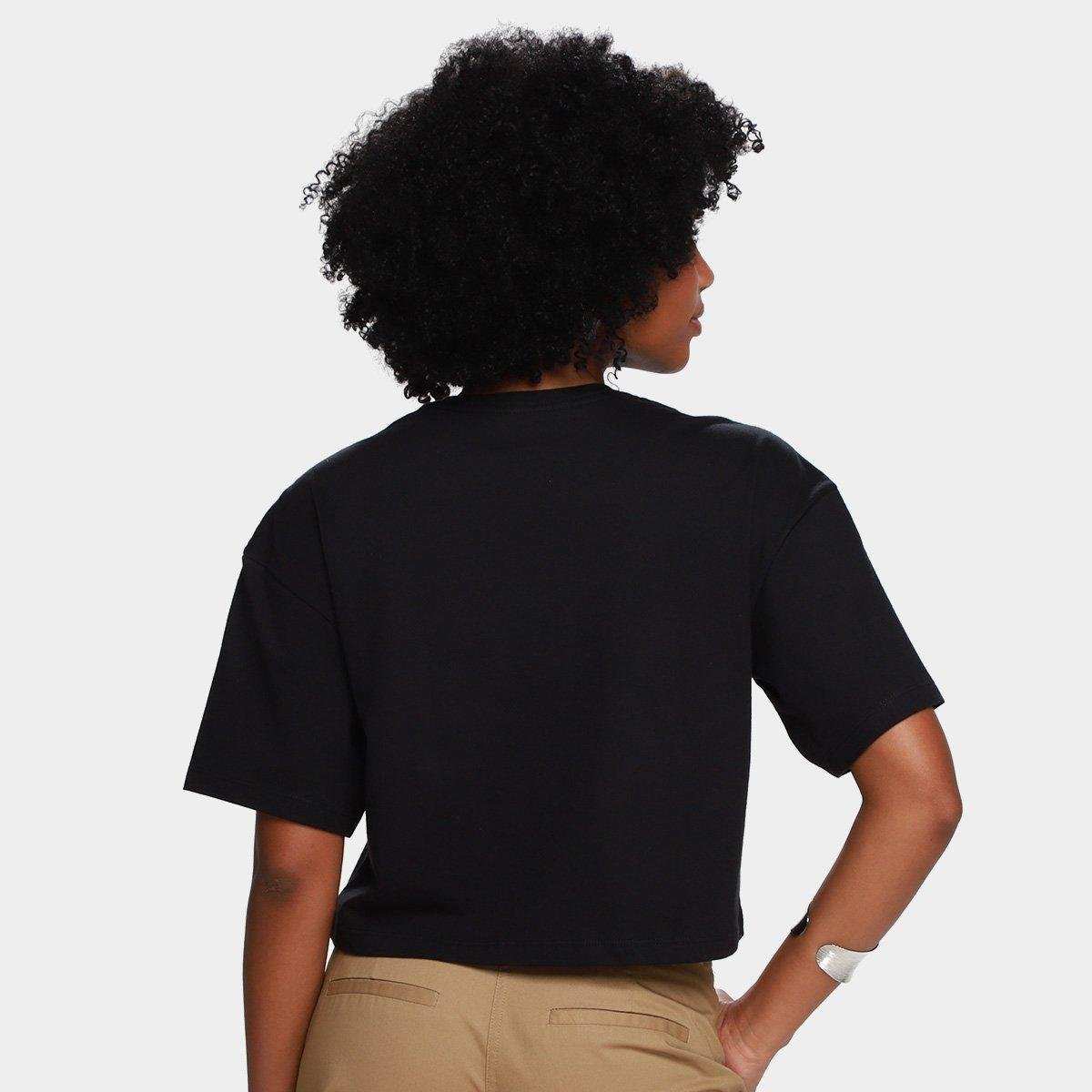 Camiseta Cropped Calvin Klein Embossed Feminina - 1