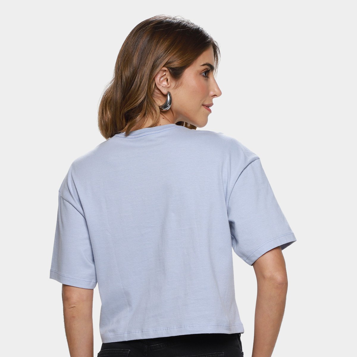 Camiseta Cropped Calvin Klein Embossed Feminina - 1