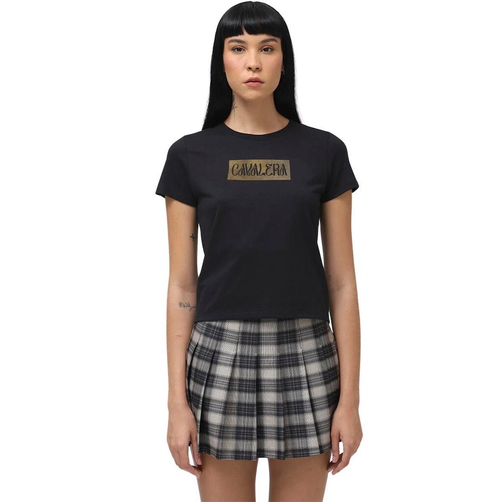 Camiseta Cropped Cavalera Glitter