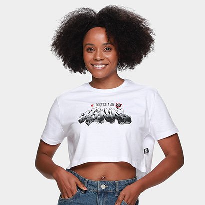 Camiseta Cropped Corinthians Feminina - Feminino