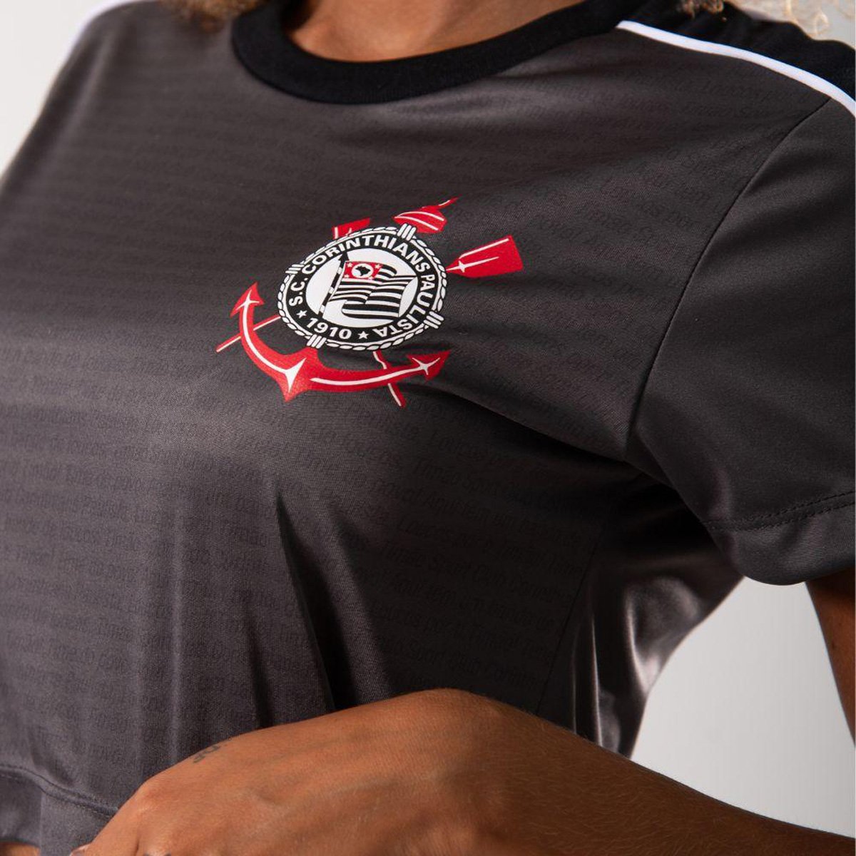 Camiseta Cropped Corinthians Mito Feminina - 1