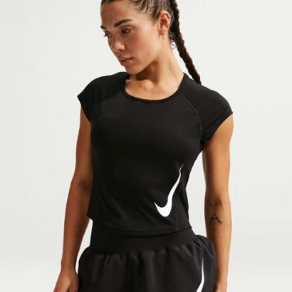 Camiseta Nike Tempo Swoosh Cropped Feminina