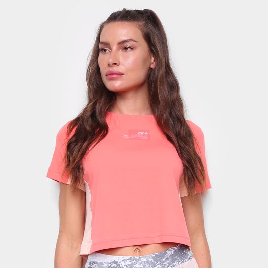 Camiseta Cropped Fila Run Gear Feminina - Salmão é ruim? Camiseta Cropped Fila Run Gear Feminina - Salmão é boa?