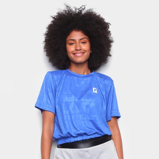 Camiseta Cropped Fila Sports Foward Feminina - Azul Menor preço em Camiseta Cropped Fila Sports Foward Feminina - Azul