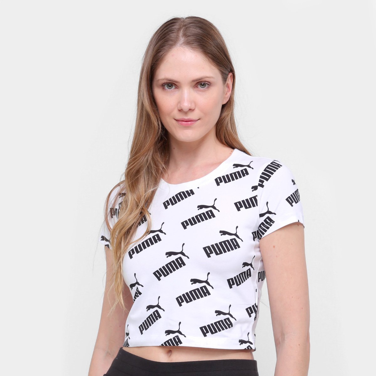 blusa puma feminina cropped