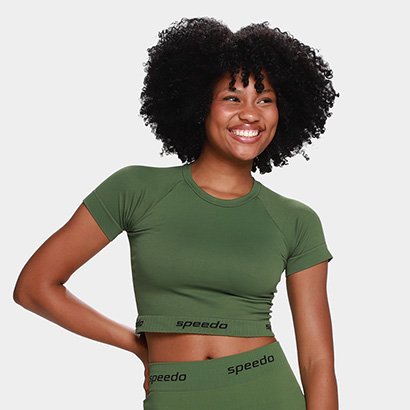 Camiseta Cropped Speedo Esportiva Feminina - Feminino