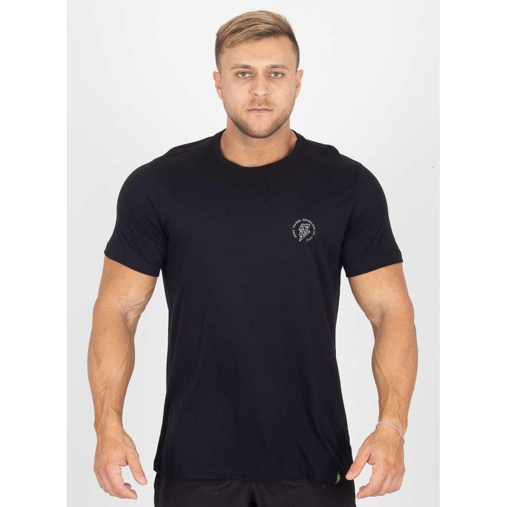 Camiseta Crown Training Bodybuilding Preta Basica