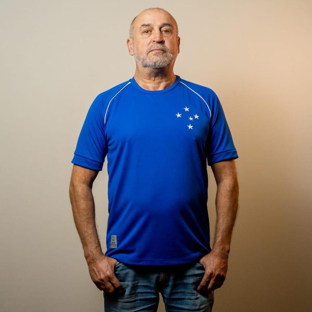 Camiseta Cruzeiro Basic Retrô Mania Azul
