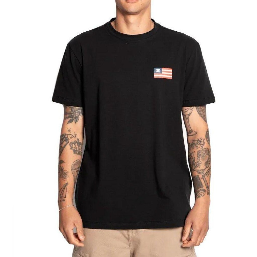 Camiseta DC Manga Curta Flag Masculino