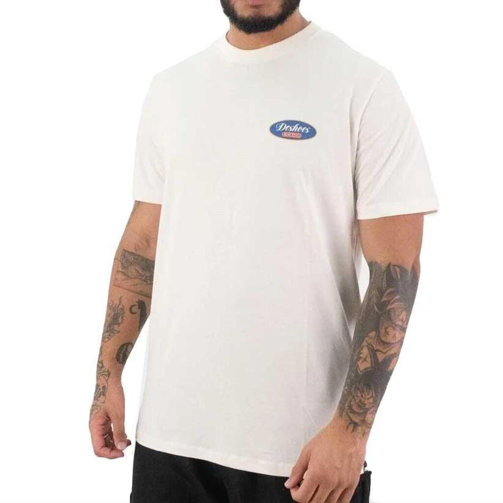 Camiseta DC Manga Curta Roth Racing Off White