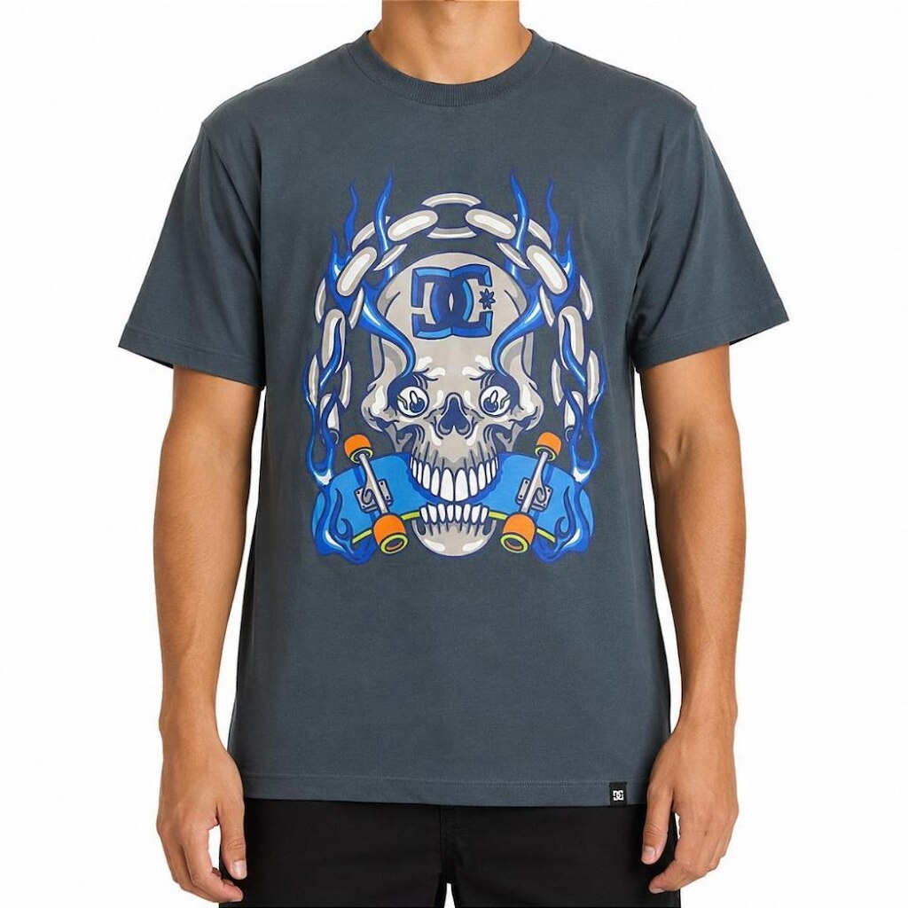 Camiseta DC Shoes Burning Skull WT26 Masculina