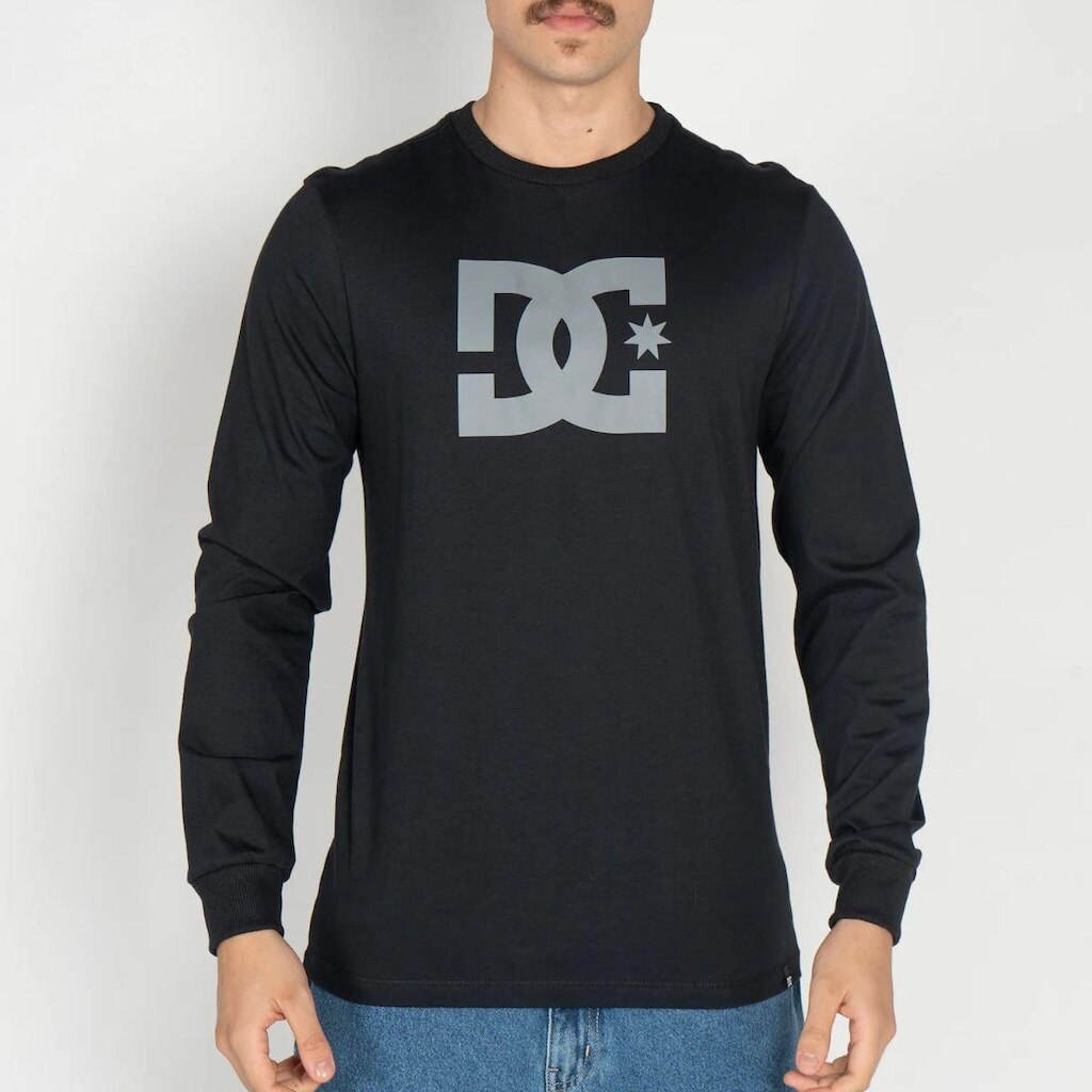 Camiseta Dc Shoes Manga Longa Preto
